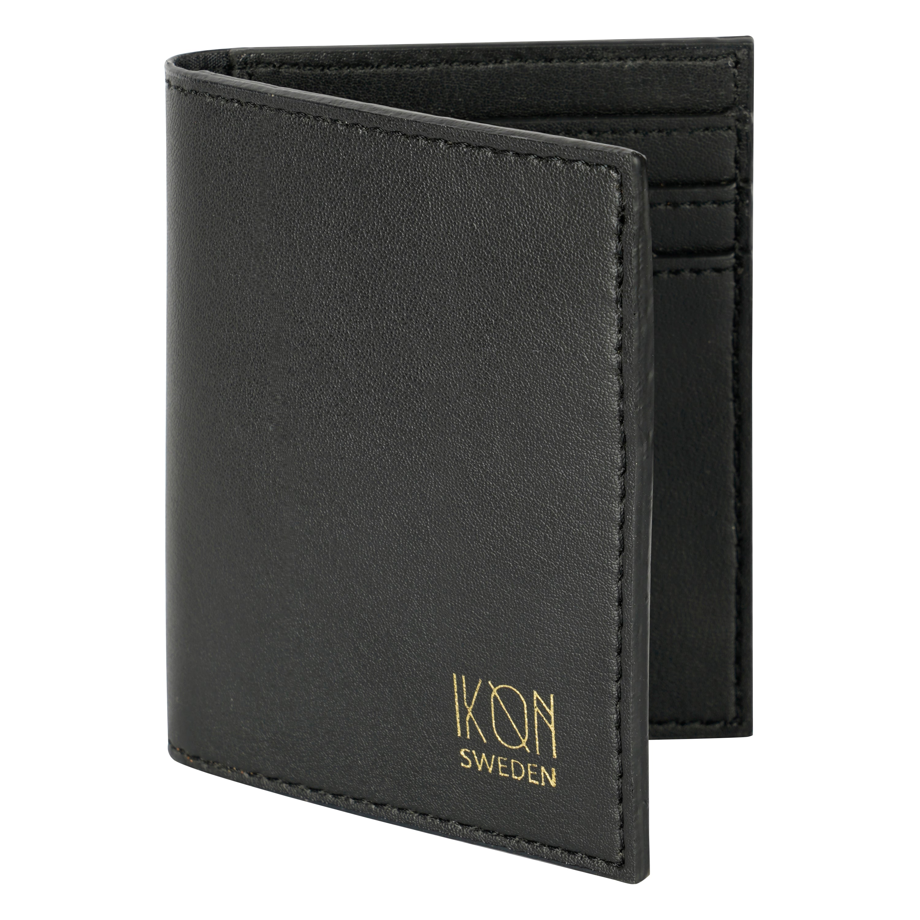 Cactus Leather Bifold Card Wallet | Black