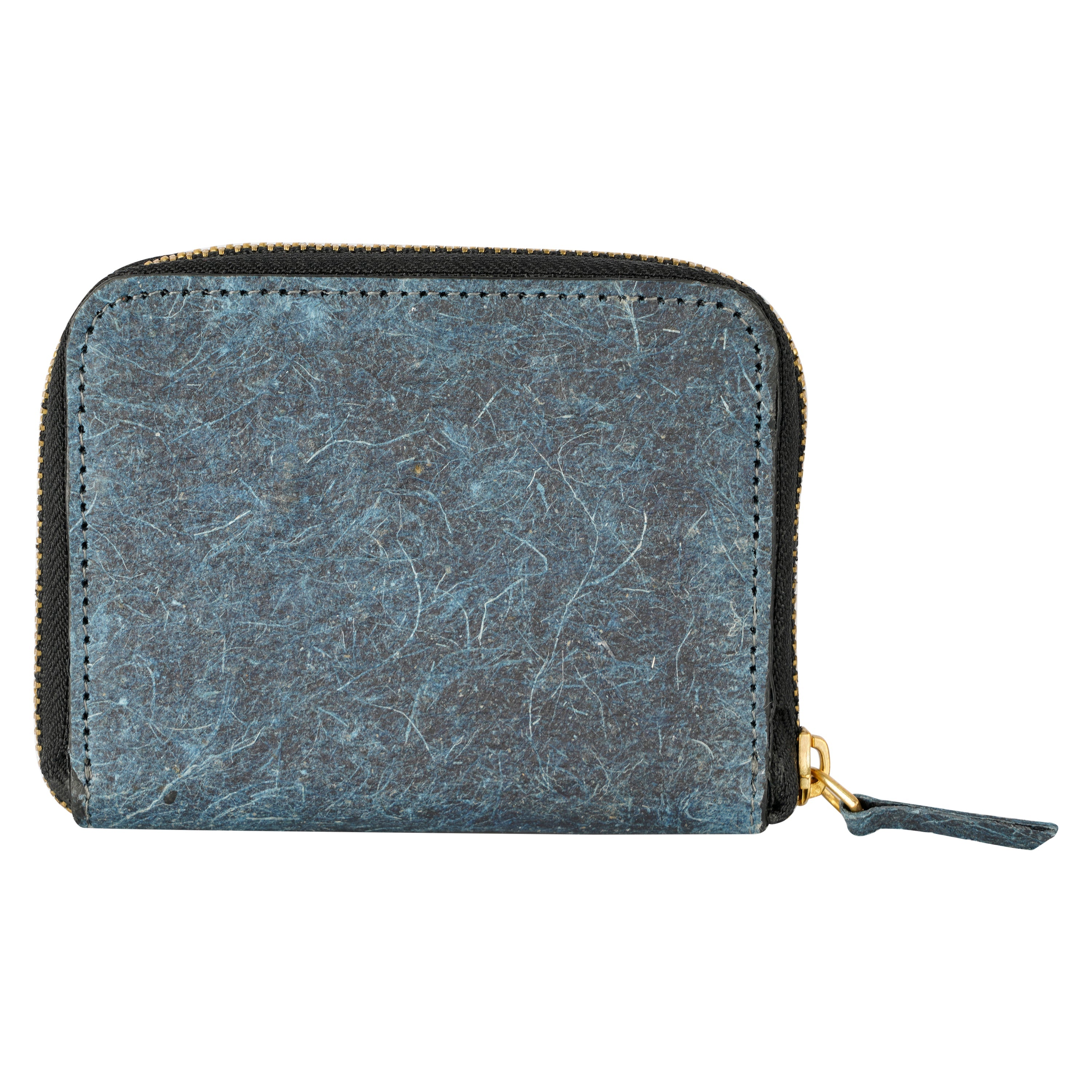 Coconut Leather Zip Pouch | Dark Indigo