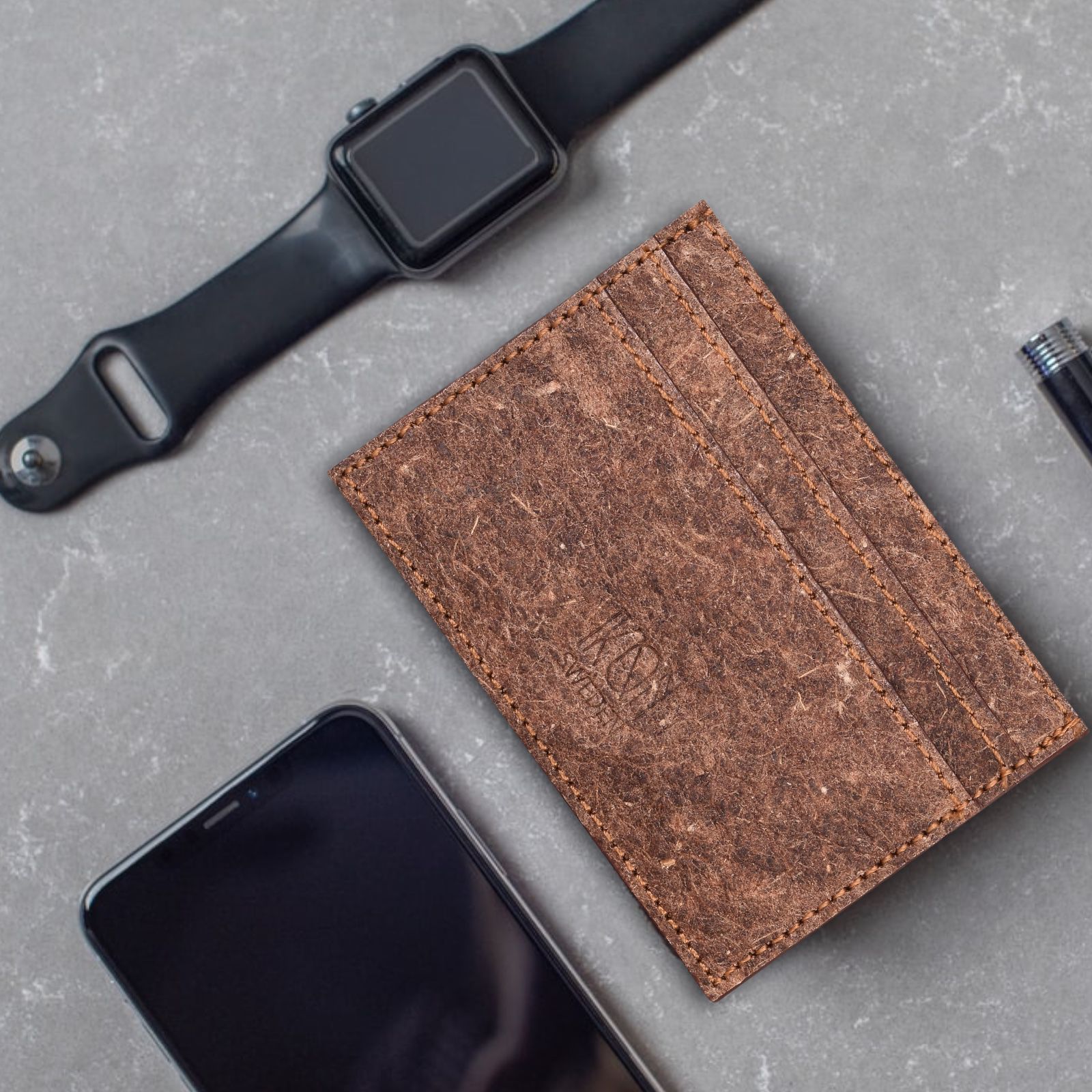 Coconut Leather Card Holder | Cutch Brown