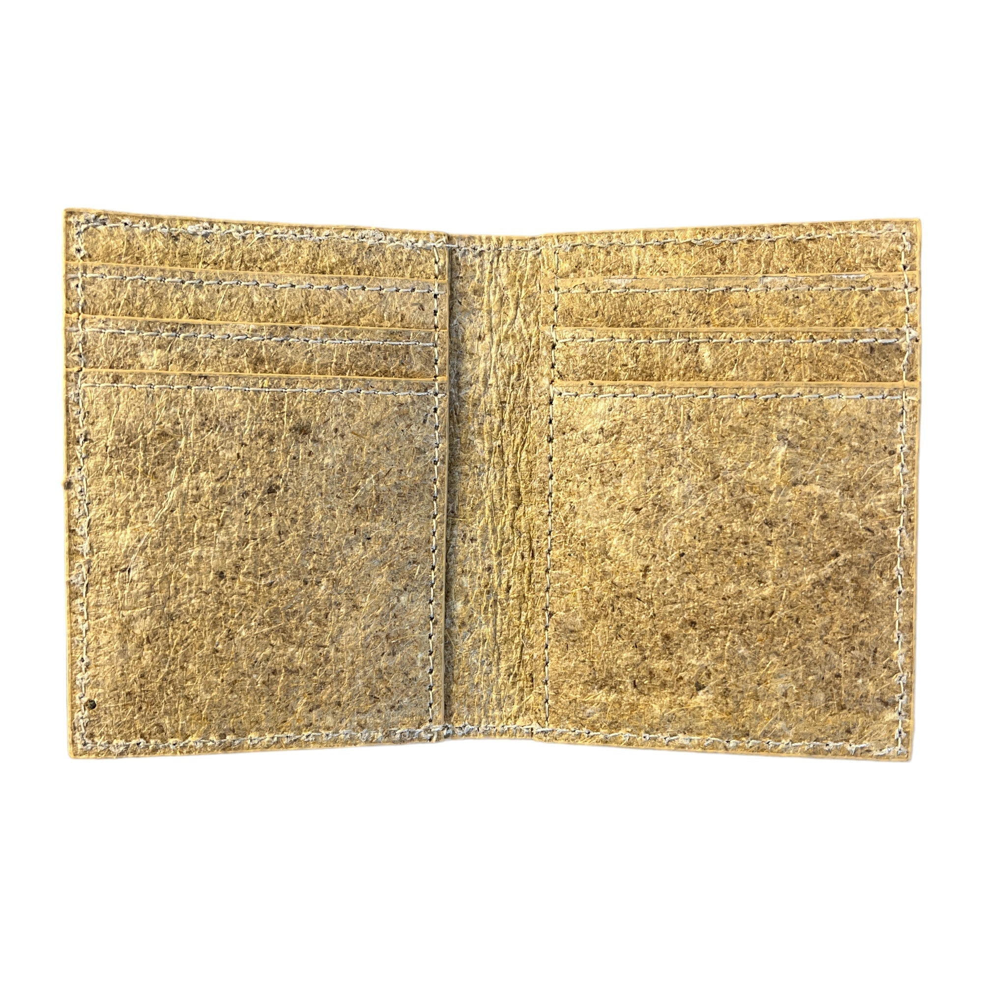 Coconut Leather Bifold Card Wallet | Natural / Beige